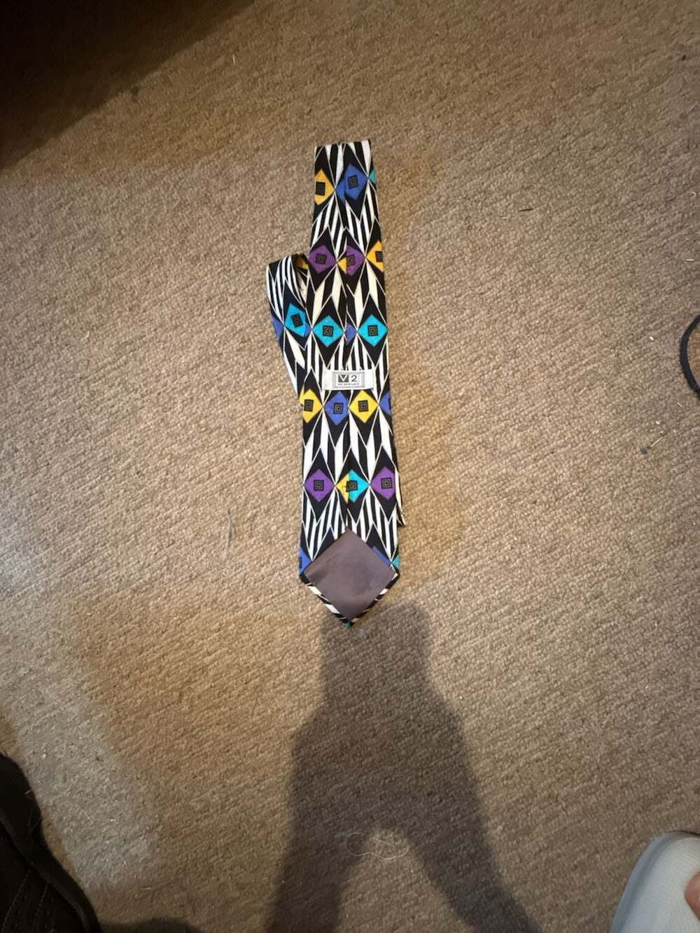 Versace V2 Necktie Silk Geometric Multi-Color